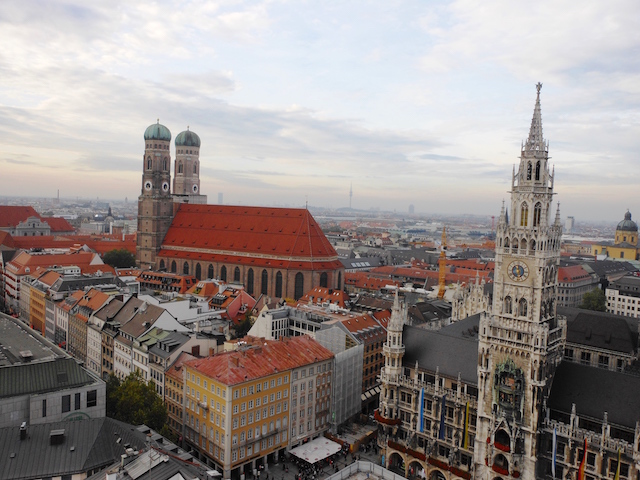 Overlooking view of Munich, Germany Overlooking view of Munich, Germany